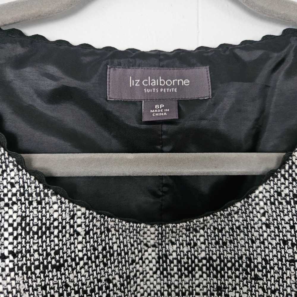 Liz Claiborne Suit Set Womens 6P Tweed Blazer Shell 2 Piece Office Business - Picture 6 of 14